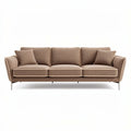 Sectional sofa in beige fabric with metal legs 200 x 90 x 85cm