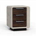 Modern nightstand with three drawers and wood finish 45 x 40 x 50cm
